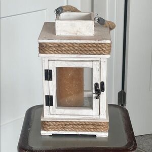 Rustic White and Tan Lantern